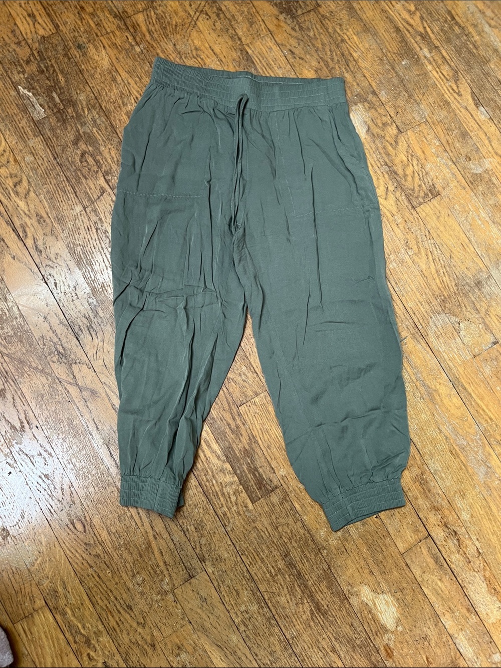Hem & Thread Olive Green Drawstring Jogger Pants